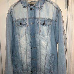 Brooklyn Cloth Mfg Co. Mens XL Denim Sherpa Hooded Jacket